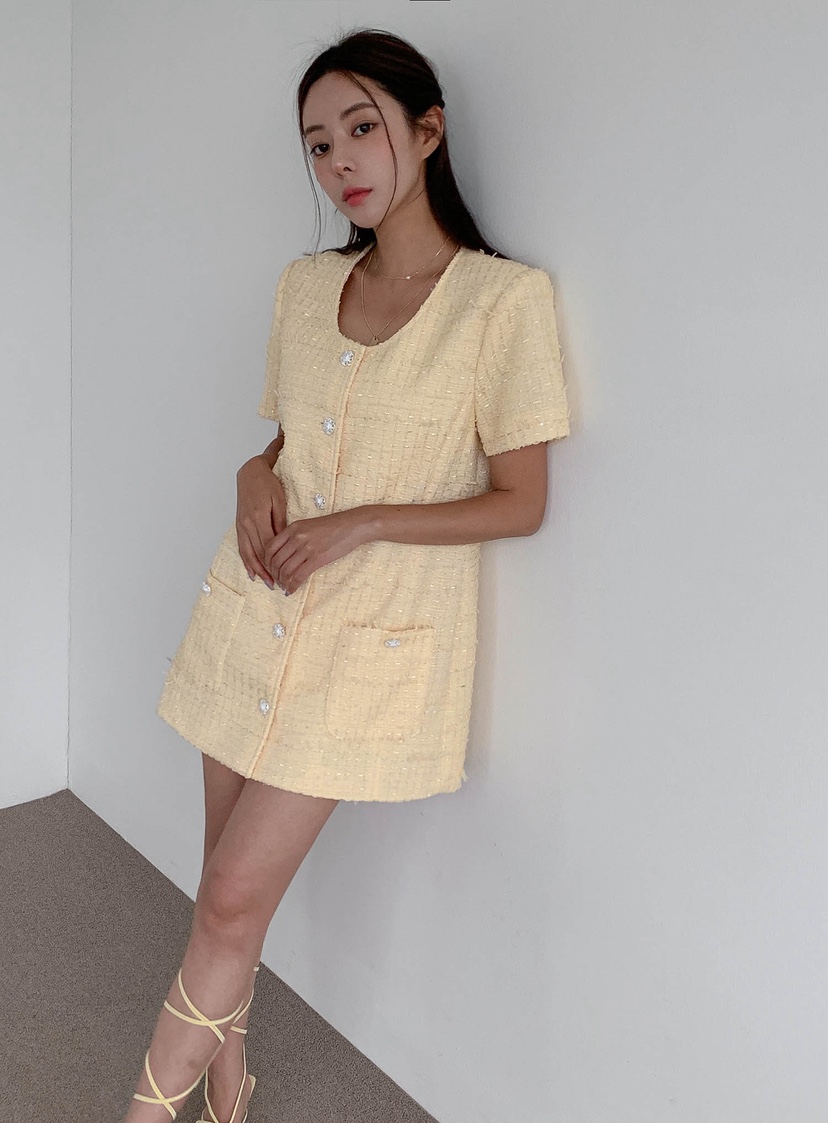 SLIT東大門直郵女裝新品職業真品人氣25春夏休閑熱賣連衣裙SLIT連衣裙