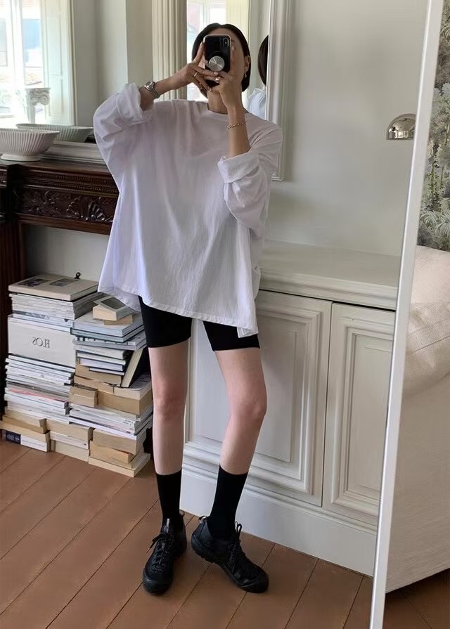 T-HOUSE-티하우스-T韓國代購女士新款推薦職業休閑長袖T恤T-HOUSE-티하우스-T長袖T恤