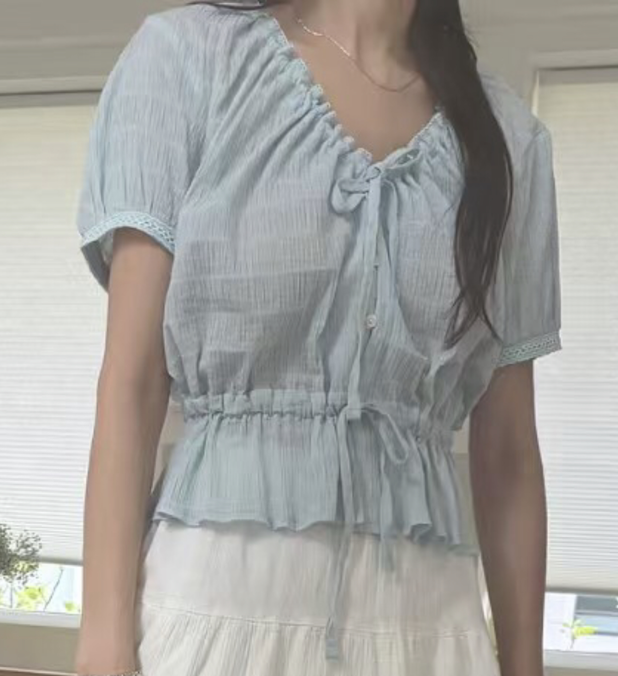 TOUST韓國直郵女士新款25春夏休閑真品熱賣人氣職業襯衫蕾絲衫TOUST襯衫/蕾絲衫圖色2