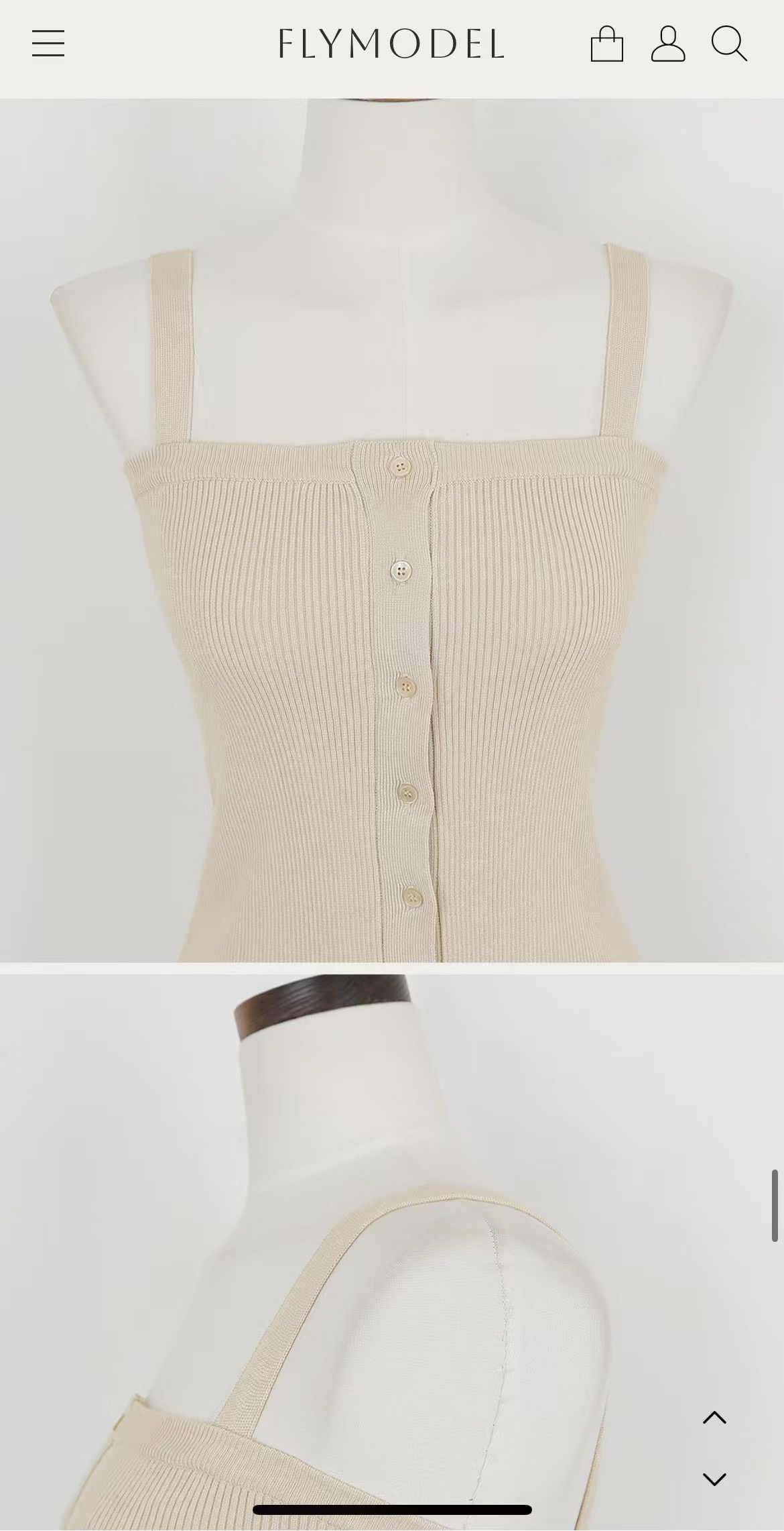 DE ONDO東大門實拍女裝新品25春夏職業時尚真品吊帶背心紐扣DE ONDO吊帶/背心