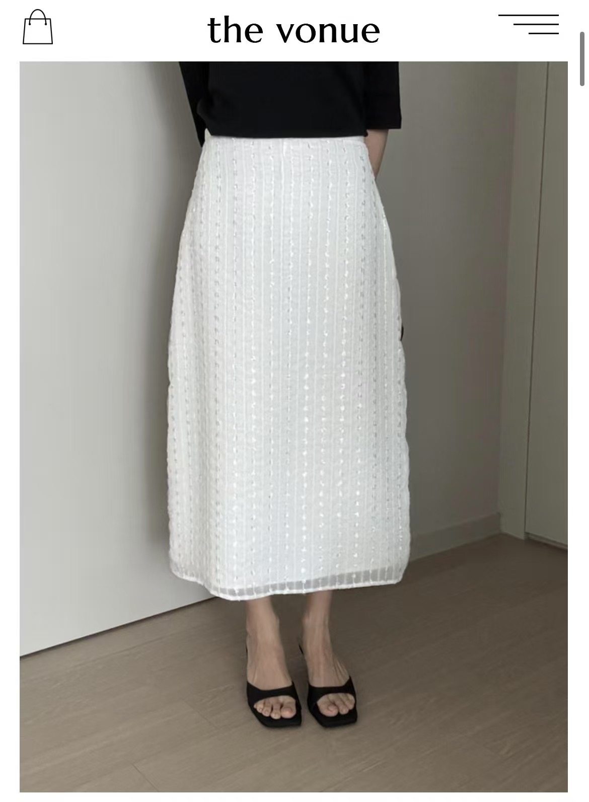 DE ONDO東大門實拍女裝新款時尚人氣真品職業25春夏熱賣長裙DE ONDO長裙