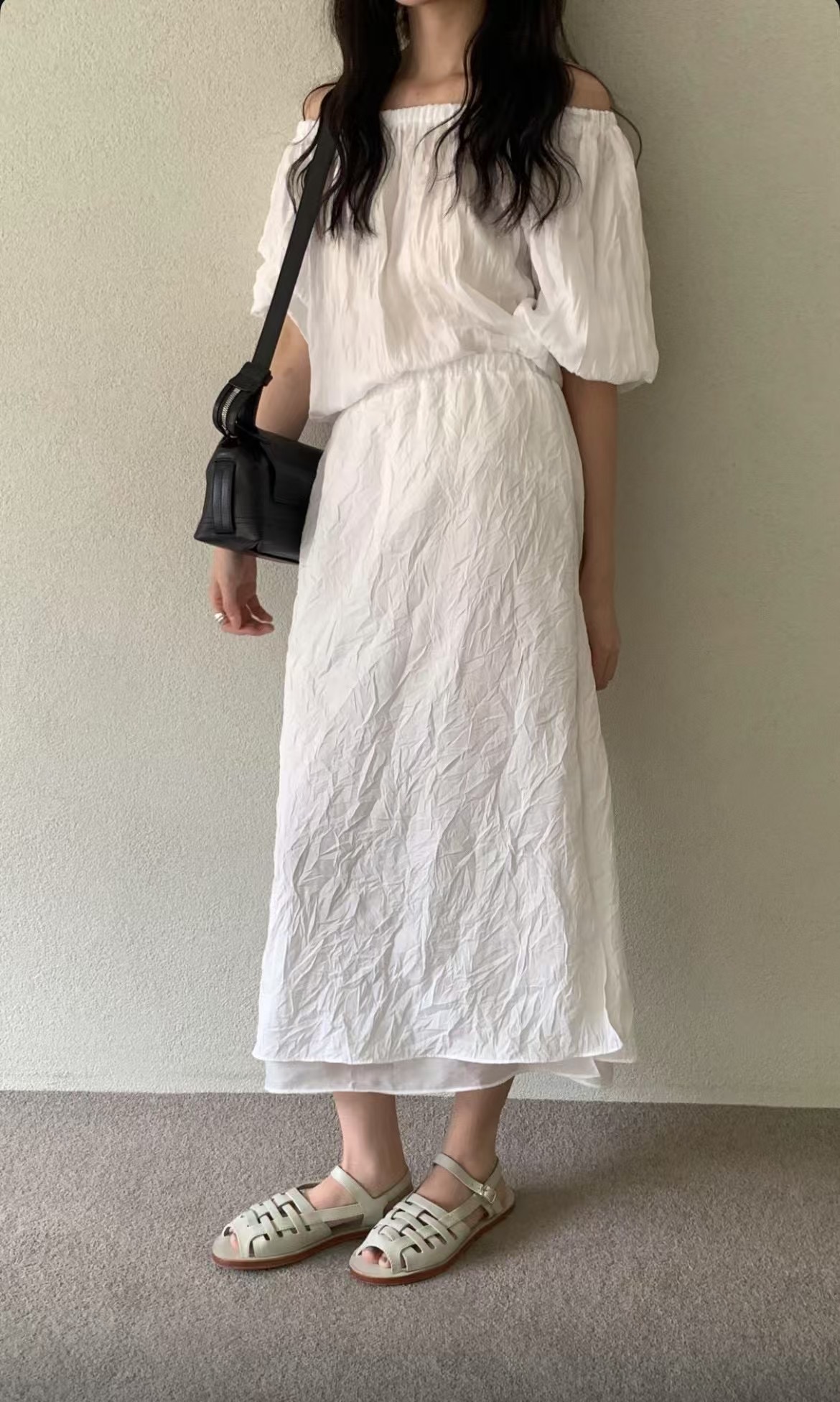 DE ONDO韓國直郵女士新品休閑時尚25春夏真品人氣襯衫蕾絲衫DE ONDO襯衫/蕾絲衫
