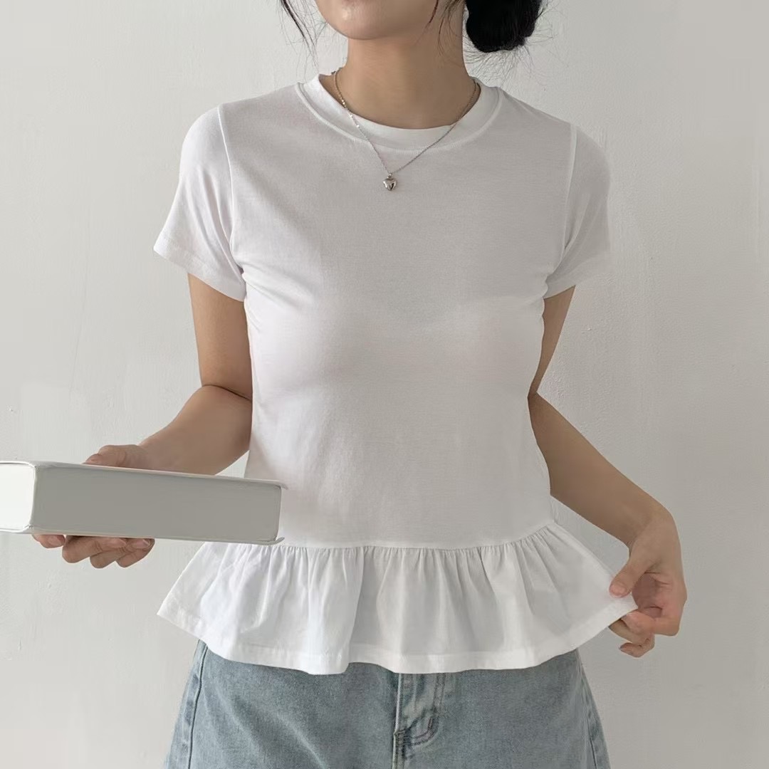 A BEL東大門實拍女裝新品推薦真品25春夏時尚休閑人氣職業T恤A BELT恤