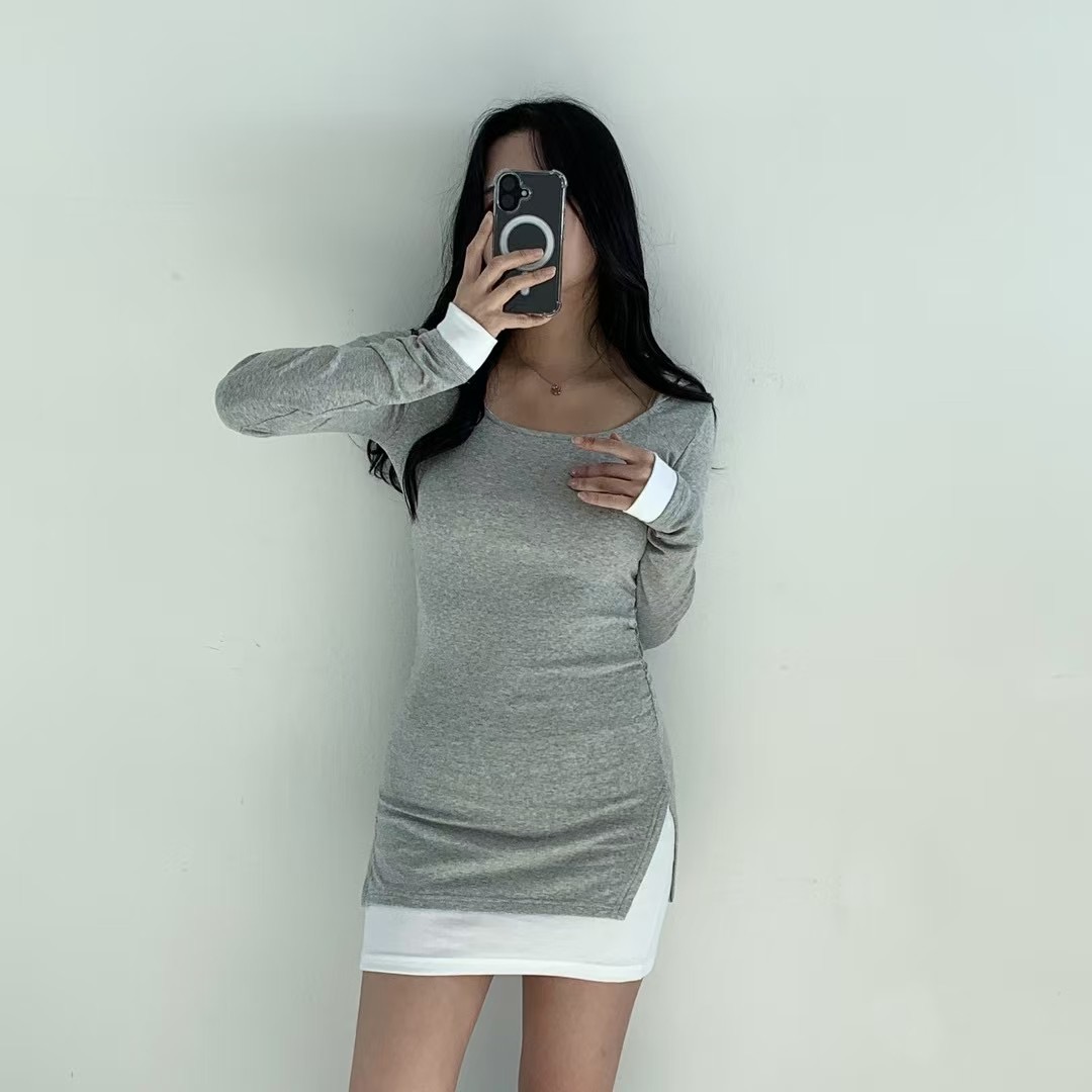 A BEL韓國直郵女士新品真品25春夏休閑推薦連衣裙連帽連衣裙A BEL連衣裙