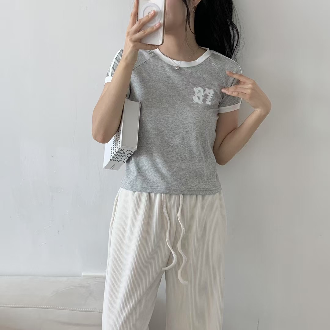 A BEL東大門實拍女裝新品25春夏職業時尚休閑真品人氣熱賣T恤A BELT恤