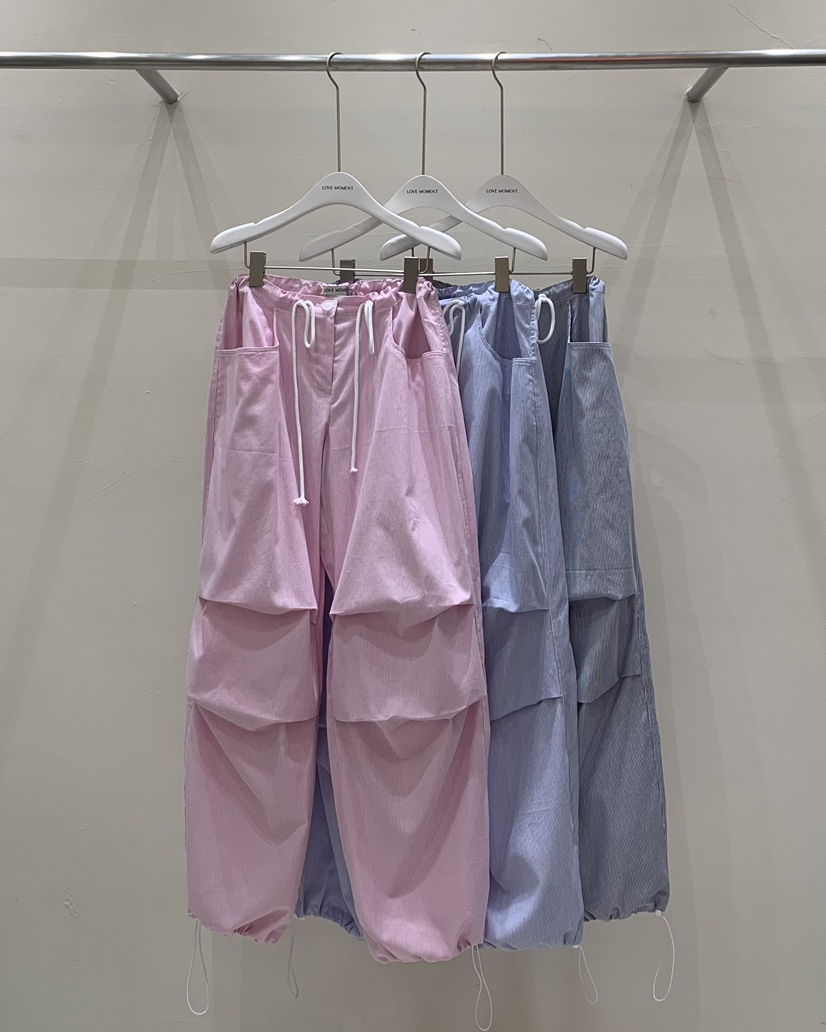 LOVE MOMENT東大門實拍女士新品人氣熱賣休閑褲工裝褲條紋LOVE MOMENT休閑褲