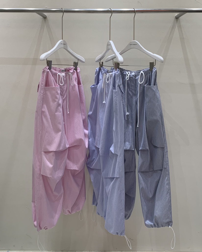 LOVE MOMENT東大門實拍女士新品人氣熱賣休閑褲工裝褲條紋LOVE MOMENT休閑褲