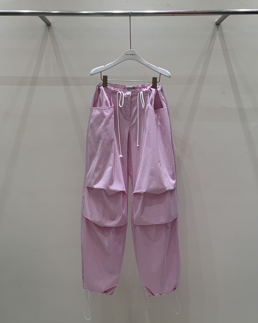 LOVE MOMENT東大門實拍女士新品人氣熱賣休閑褲工裝褲條紋LOVE MOMENT休閑褲