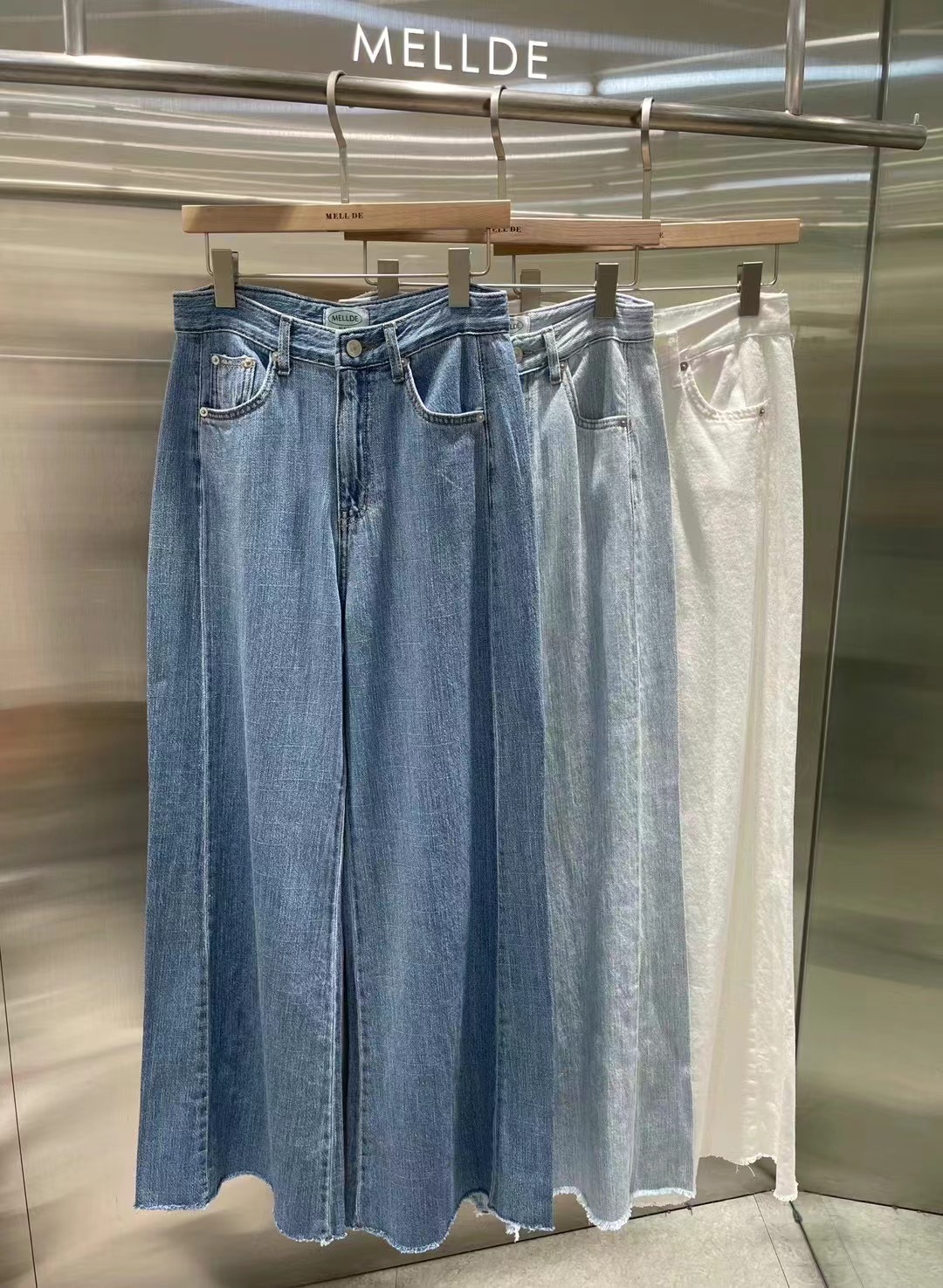 MELLDE東大門代購女裝新款時尚熱賣25春夏推薦真品職業牛仔褲MELLDE牛仔褲