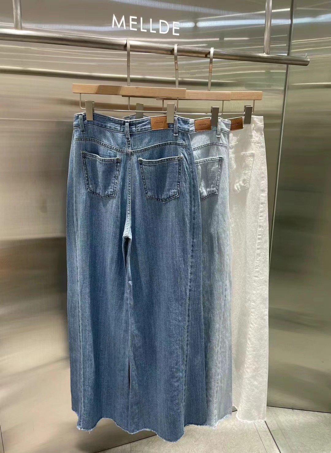 MELLDE東大門代購女裝新款時尚熱賣25春夏推薦真品職業牛仔褲MELLDE牛仔褲