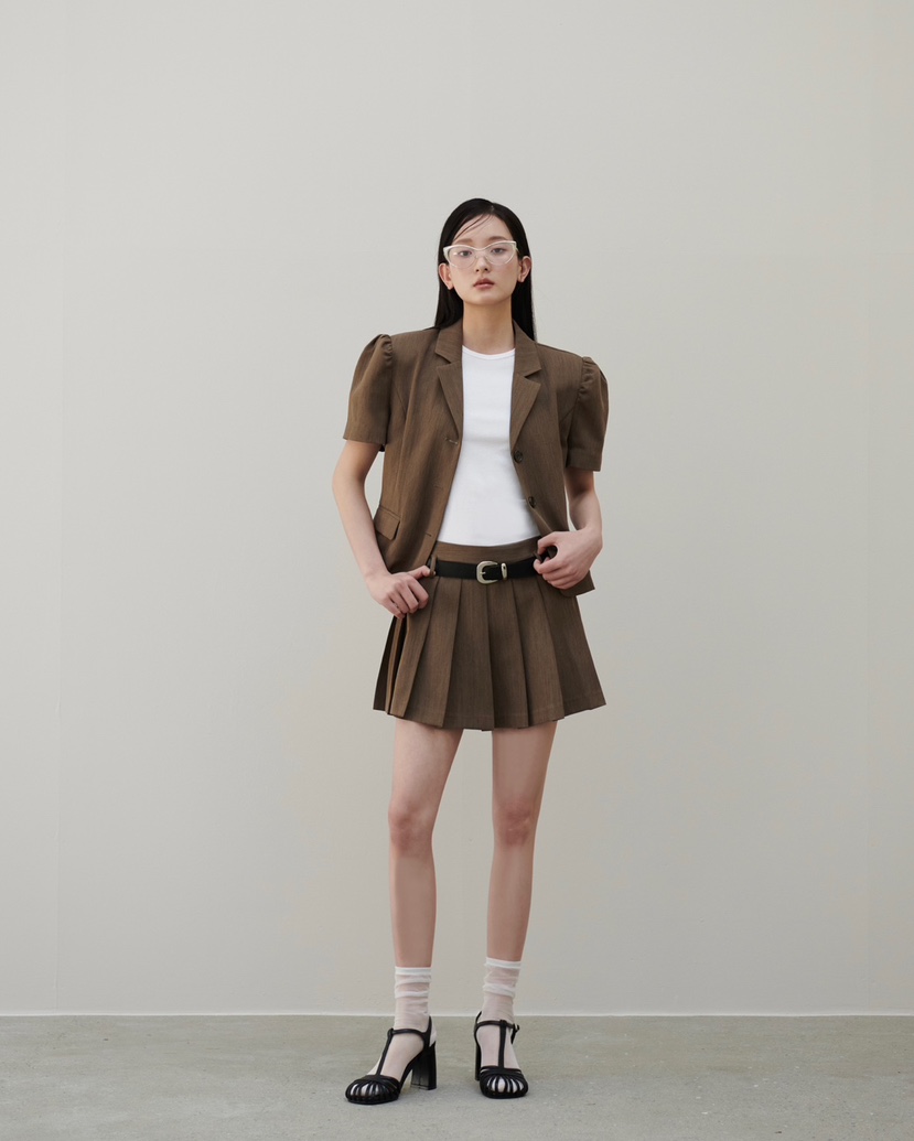 STAGE韓國直郵女裝新款真品推薦25春夏人氣熱賣短裙不含腰帶STAGE短裙