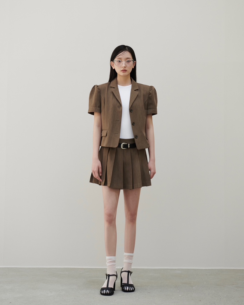 STAGE韓國直郵女裝新款真品推薦25春夏人氣熱賣短裙不含腰帶STAGE短裙