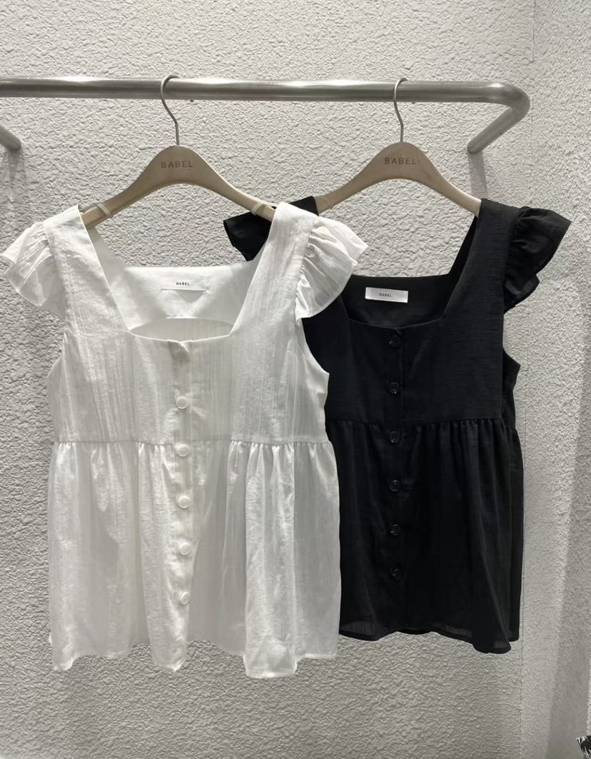 BABEL韓國直郵㊣女裝新品時尚25春夏推薦休閑熱賣襯衫蕾絲衫BABEL襯衫/蕾絲衫