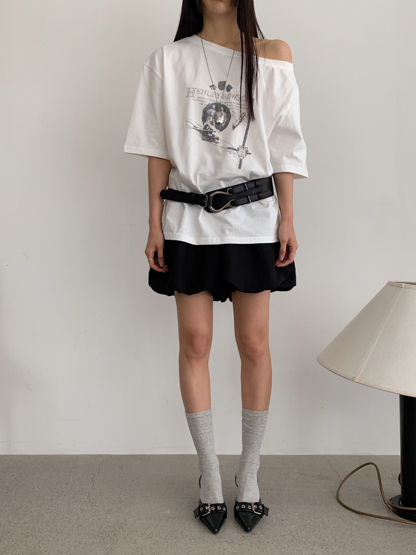 ROUGH韓國㊣直郵東大門代購女裝新品推薦25春夏休閑人氣短裙ROUGH短裙
