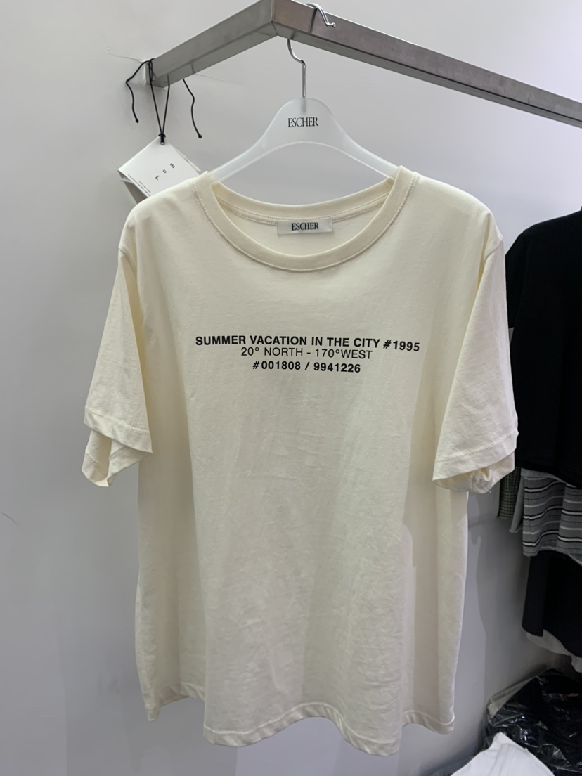 ESCHER直郵韓國代購㊣女裝新品休閑熱賣25春夏人氣推薦時尚T恤ESCHERT恤圖色3