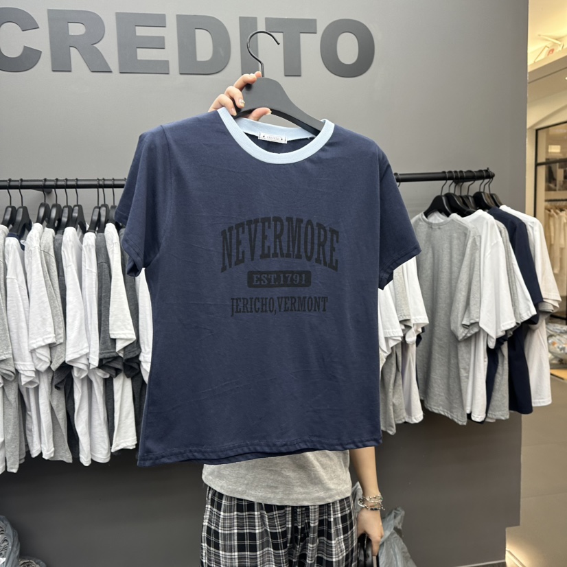 CREDITO韓國㊣直郵東大門代購女裝新品熱賣人氣休閑25春夏T恤CREDITOT恤