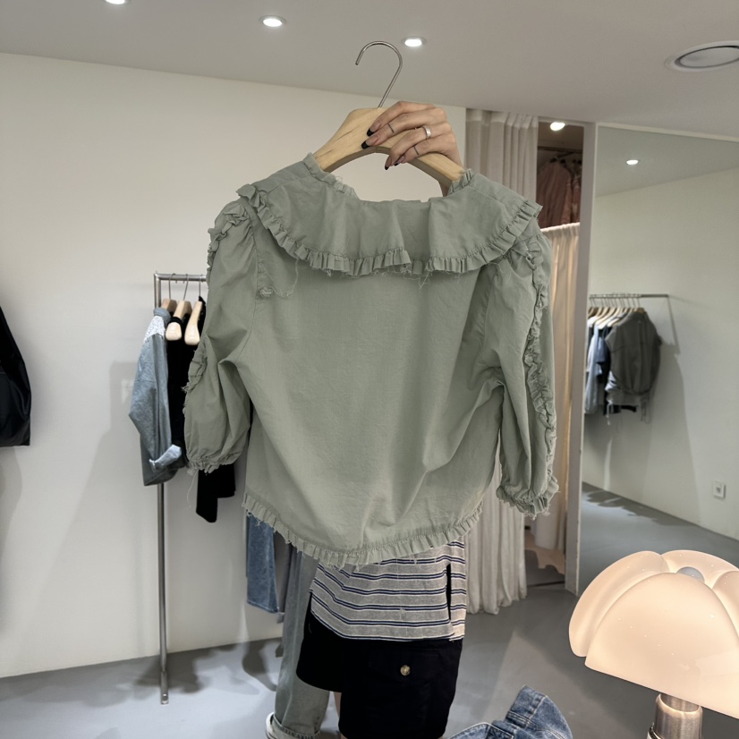 VAULT韓國直郵㊣女裝新品25春夏時尚休閑人氣熱賣襯衫蕾絲衫VAULT襯衫/蕾絲衫