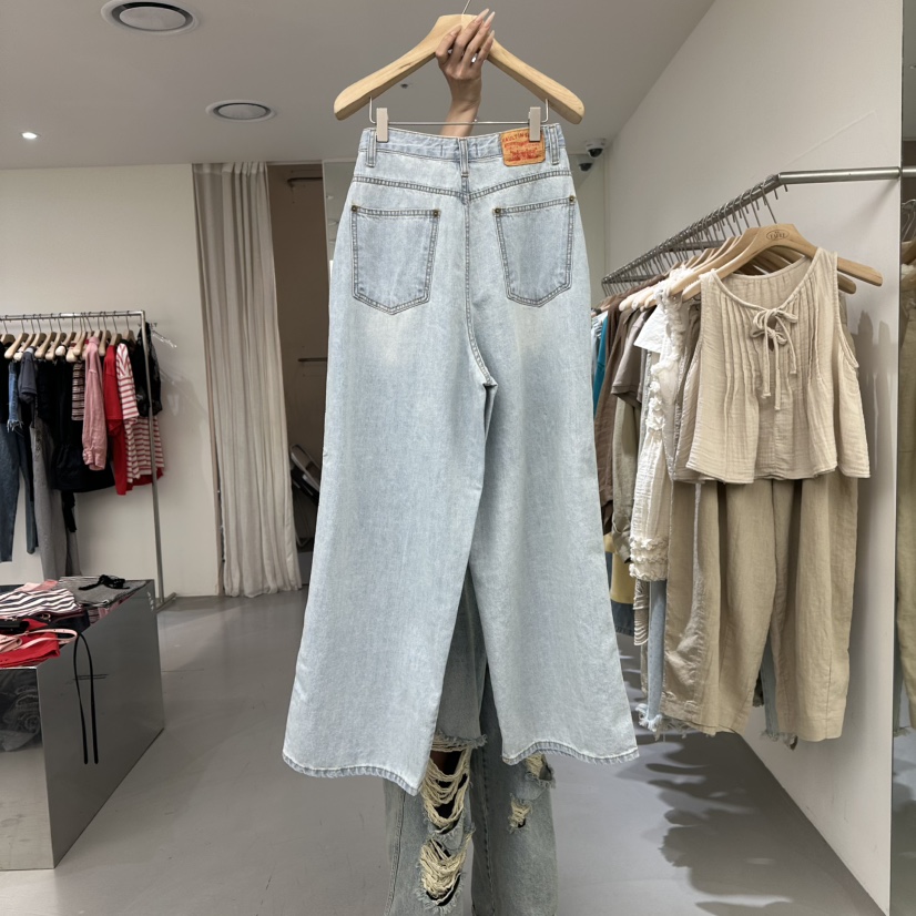 VAULT韓國直郵㊣東大門實拍女裝新品人氣休閑推薦熱賣牛仔褲VAULT牛仔褲