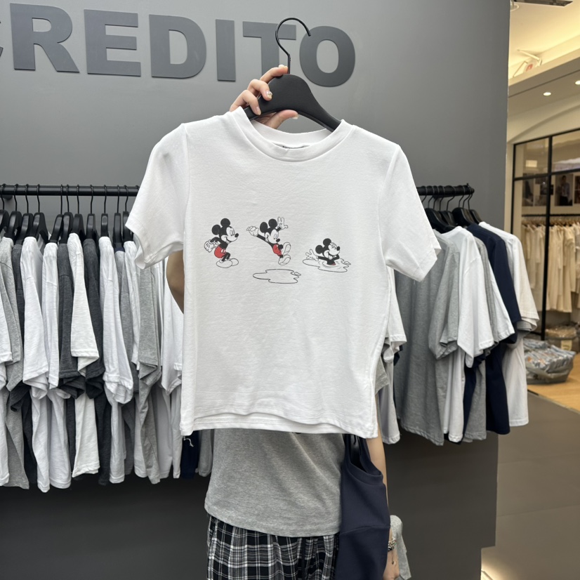 CREDITO韓國直郵㊣女裝新品時尚推薦熱賣人氣休閑25春夏T恤CREDITOT恤圖色2