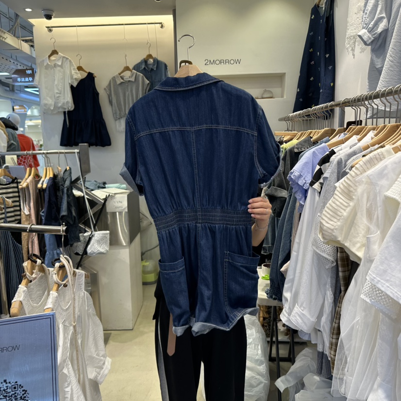 2MORROW東大門實拍女士新品人氣時尚25春夏真品連體褲含腰帶2MORROW連體褲