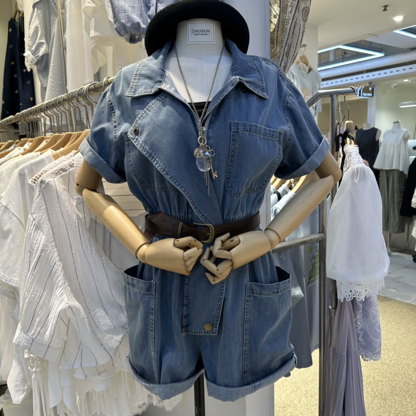 2MORROW東大門實拍女士新品人氣時尚25春夏真品連體褲含腰帶2MORROW連體褲