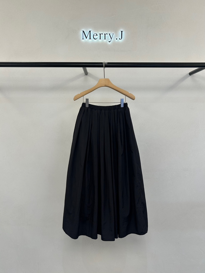 MERRY-J韓國代購女裝新品真品熱賣時尚25春夏推薦長裙褶皺MERRY-J長裙