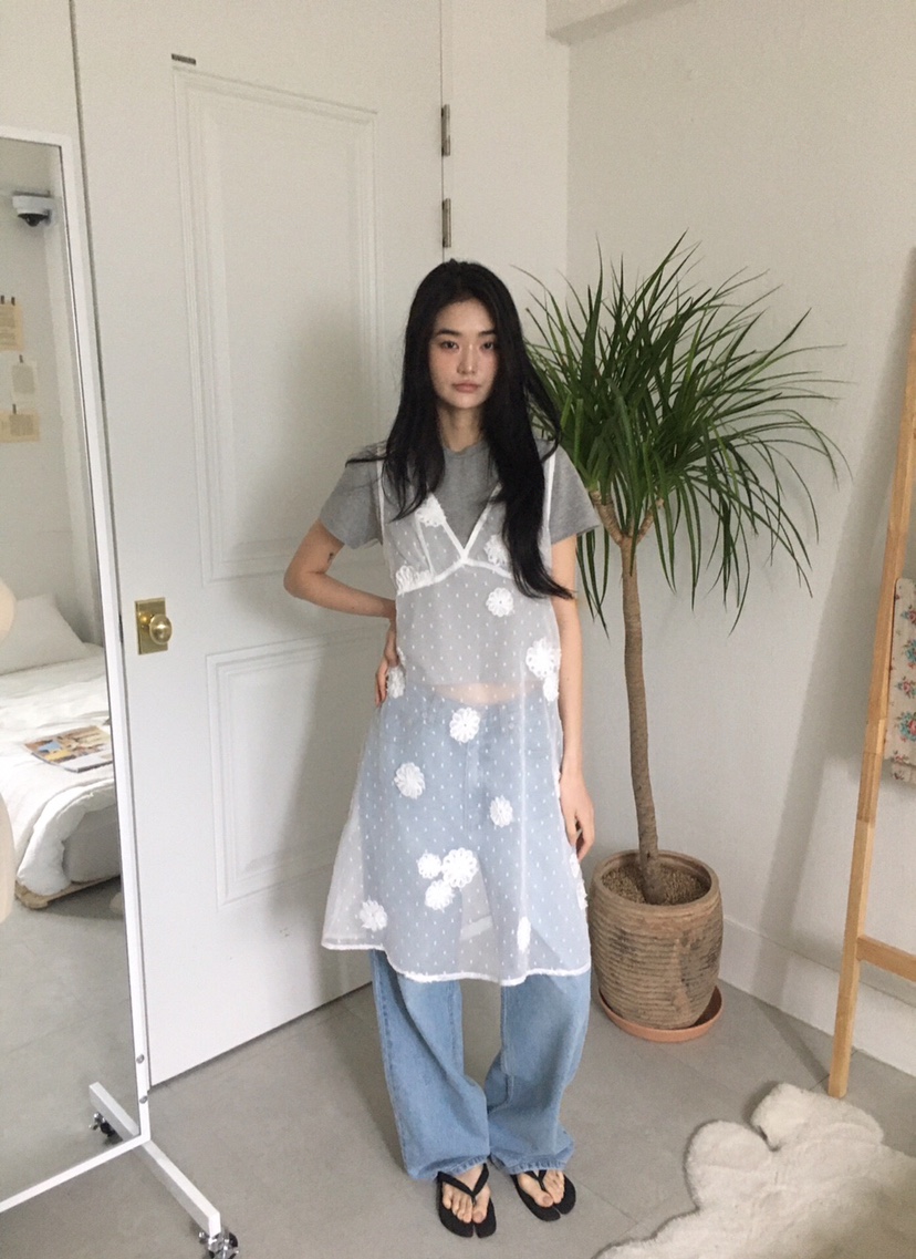 ORDINARYA東大門實拍女裝新品推薦真品休閑25春夏連衣裙透明ORDINARYA連衣裙