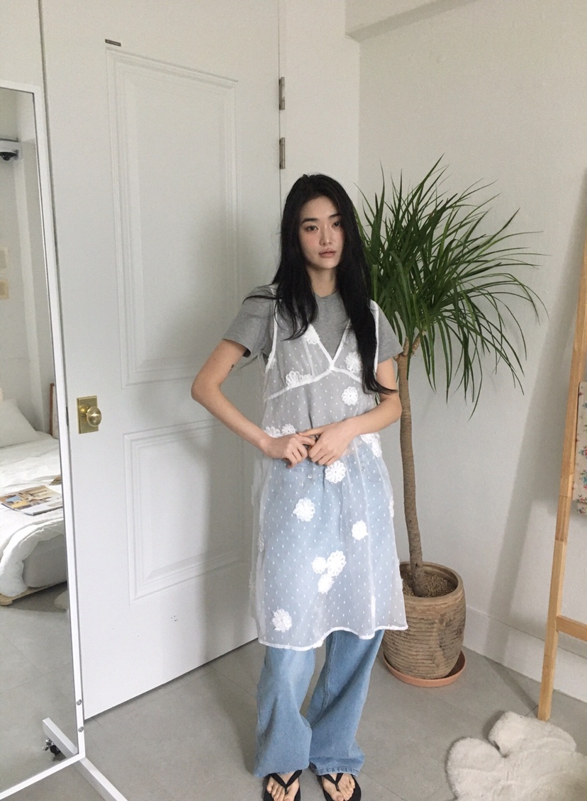 ORDINARYA東大門實拍女裝新品推薦真品休閑25春夏連衣裙透明ORDINARYA連衣裙