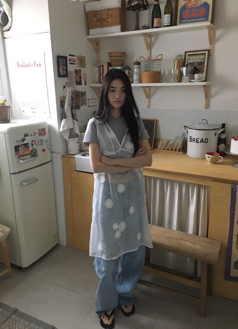 ORDINARYA東大門實拍女裝新品推薦真品休閑25春夏連衣裙透明ORDINARYA連衣裙