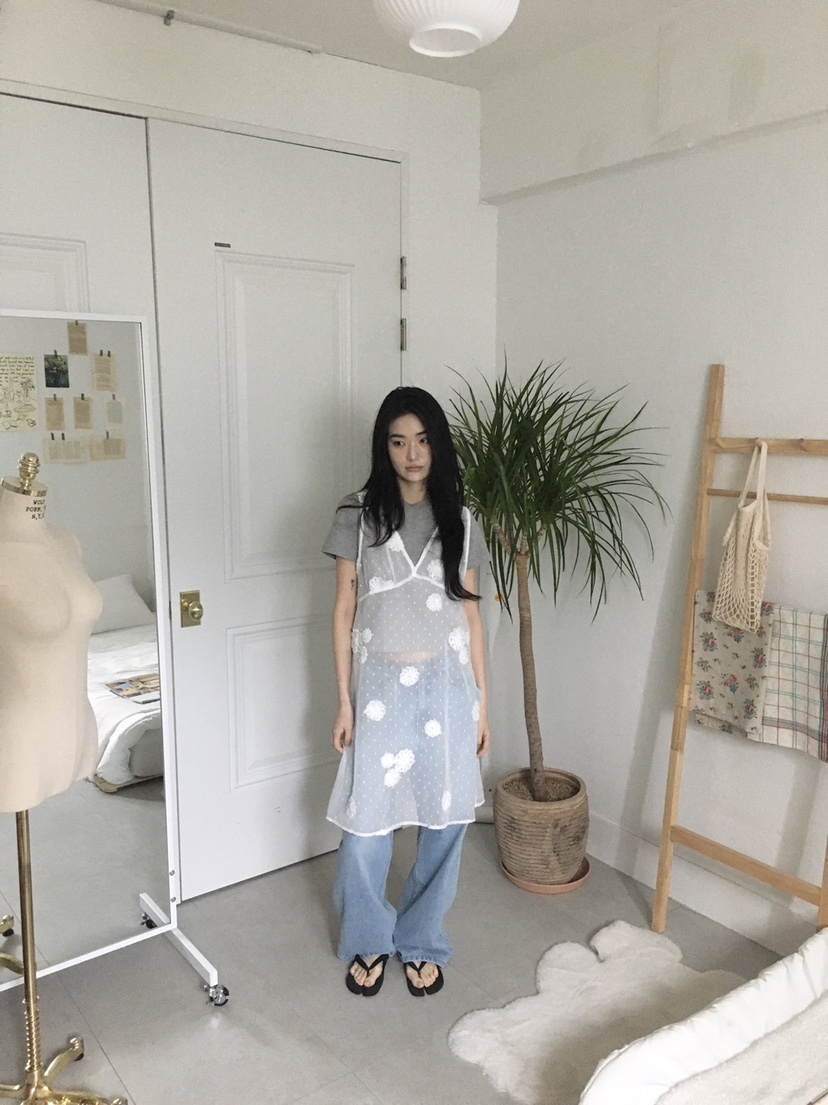 ORDINARYA東大門實拍女裝新品推薦真品休閑25春夏連衣裙透明ORDINARYA連衣裙