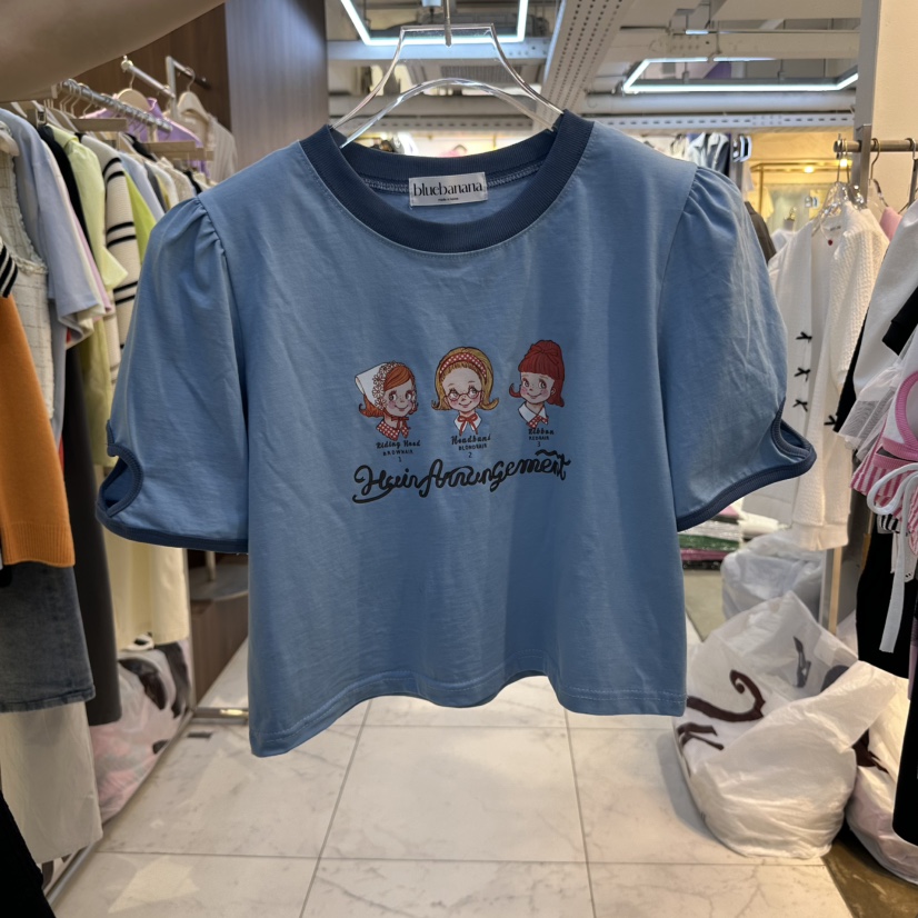 BLUE BANANA東大門直郵女裝新品休閑25春夏熱賣推薦人氣T恤BLUE BANANAT恤圖色1