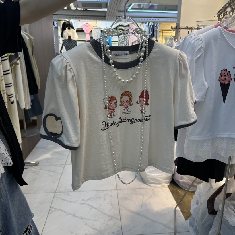 BLUE BANANA東大門直郵女裝新品休閑25春夏熱賣推薦人氣T恤BLUE BANANAT恤圖色2