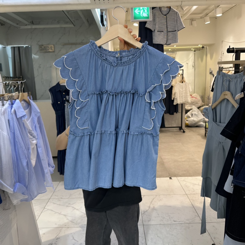DREAM GIRIS韓國直郵女士新品真品推薦時尚25春夏襯衫蕾絲衫DREAM GIRIS/HOT PLACE襯衫/蕾絲衫