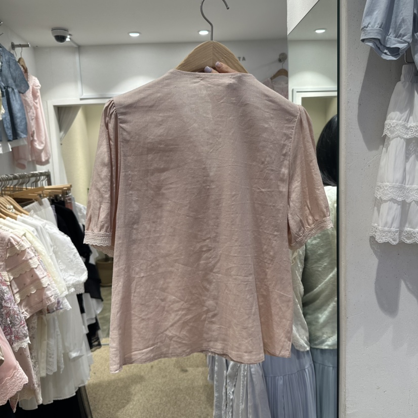 空東大門代購女士新品人氣休閑真品時尚25春夏襯衫蕾絲衫蕾絲BELITA襯衫/蕾絲衫
