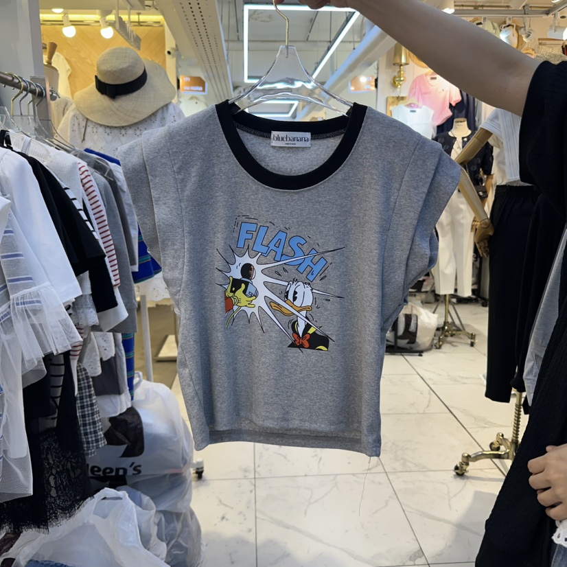 BLUE BANANA韓國直郵女裝新款時尚熱賣職業25春夏人氣真品T恤BLUE BANANAT恤圖色2