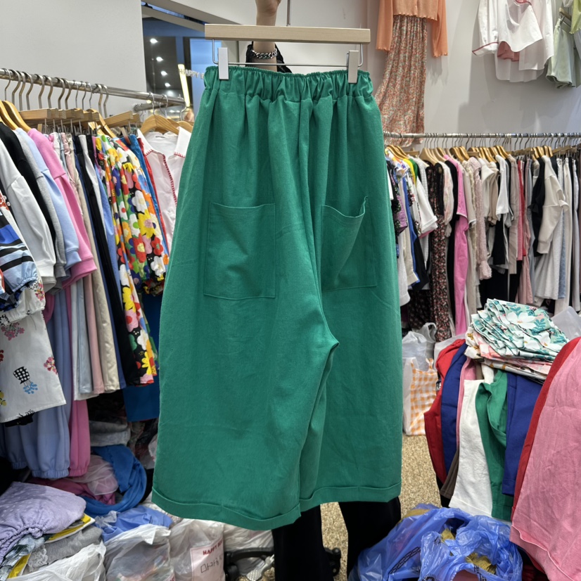HAPPYBERRY東大門實拍女裝新品時尚熱賣人氣25春夏休閑褲亞麻HAPPYBERRY休閑褲
