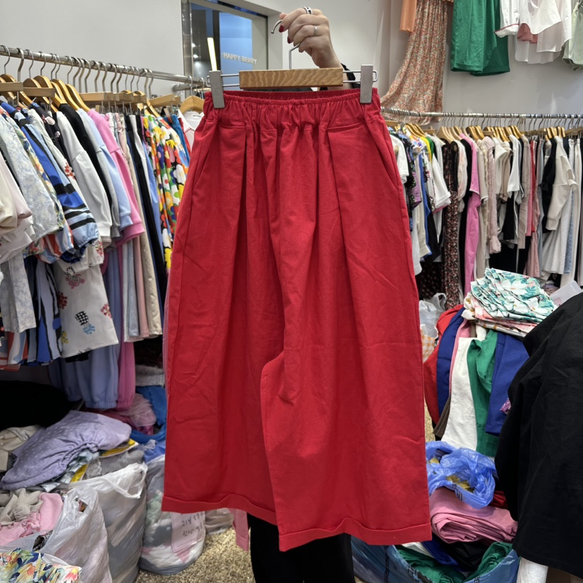 HAPPYBERRY東大門實拍女裝新品時尚熱賣人氣25春夏休閑褲亞麻HAPPYBERRY休閑褲圖色3