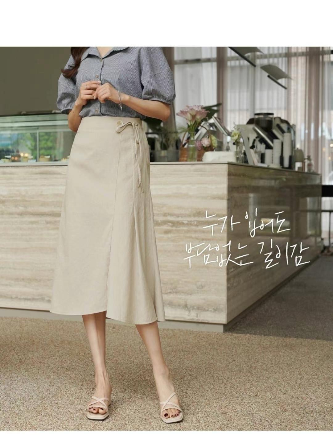 OLIVIA韓國直郵㊣東大門實拍女裝新款時尚推薦熱賣25春夏長裙OLIVIA長裙