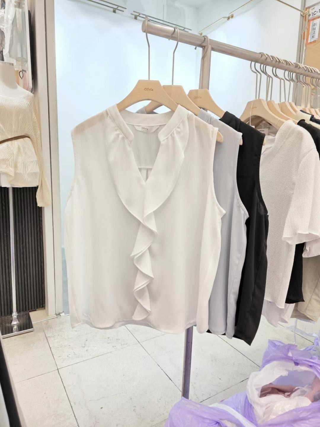 OLIVIA韓國直郵㊣女裝新款熱賣休閑推薦25春夏人氣吊帶背心OLIVIA吊帶/背心