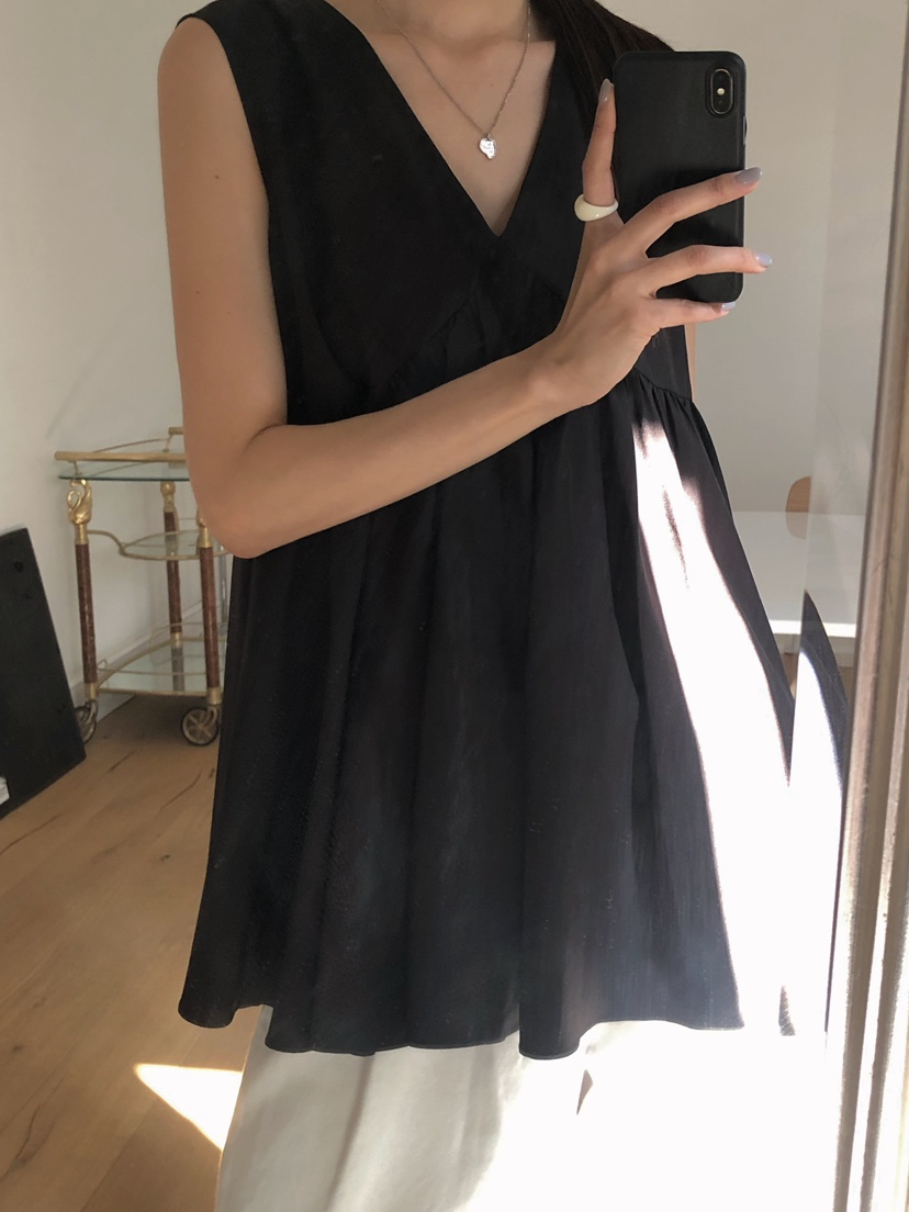 ONDO-P直郵韓國代購㊣女裝新品熱賣推薦25春夏吊帶背心褶皺ONDO-P吊帶/背心