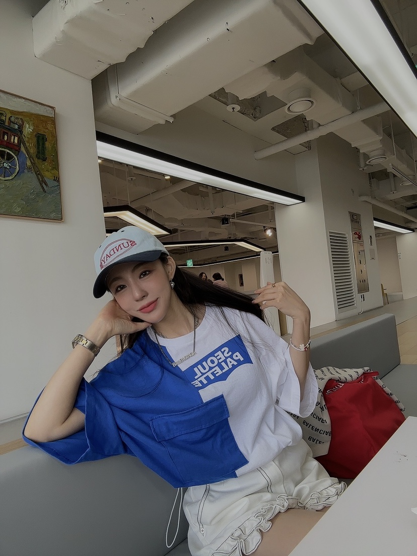 PALETTE-Q直郵韓國代購㊣女裝新款熱賣時尚休閑25春夏T恤口袋PALETTET恤
