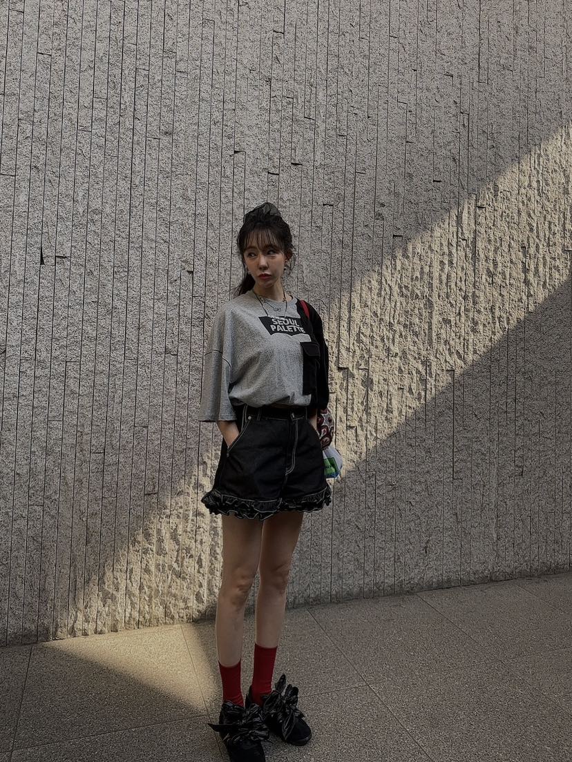 PALETTE-Q直郵韓國代購㊣女裝新款熱賣時尚休閑25春夏T恤口袋PALETTET恤