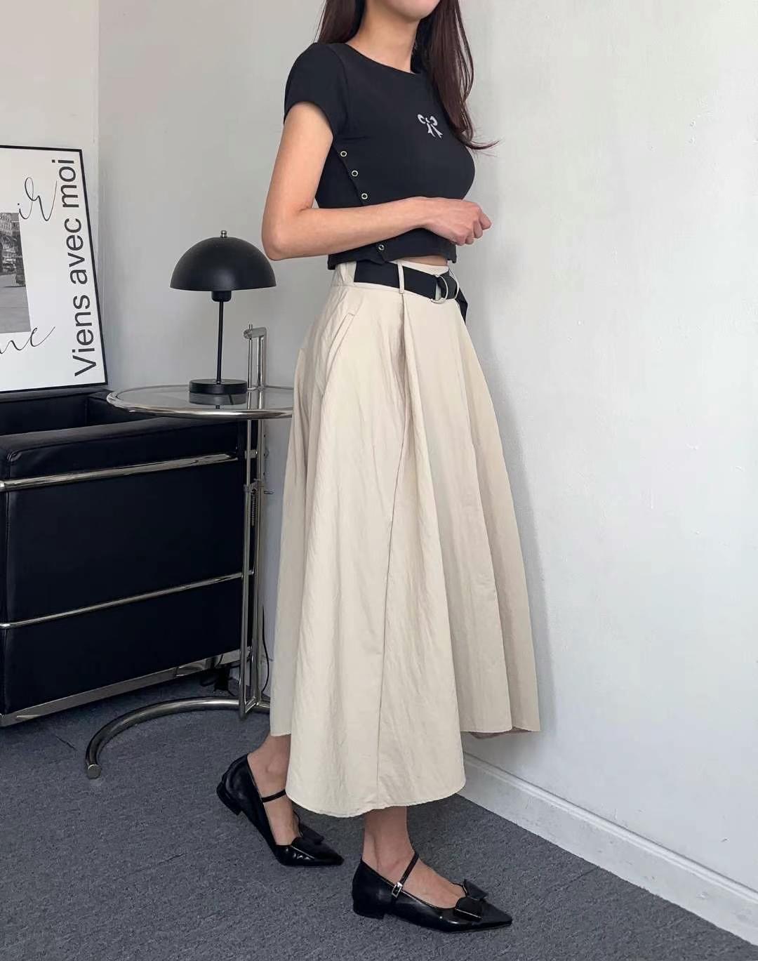 MINK DESIGN韓國直郵㊣女裝新品推薦熱賣25春夏休閑人氣長裙MINK DESIGN長裙