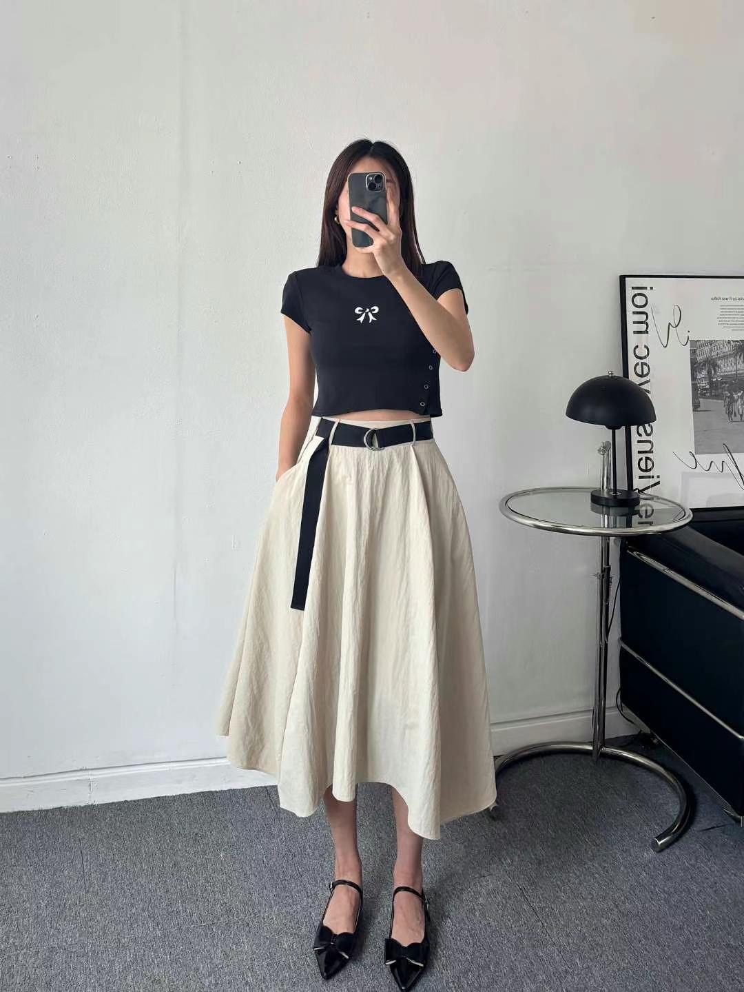 MINK DESIGN韓國直郵㊣女裝新品推薦熱賣25春夏休閑人氣長裙MINK DESIGN長裙