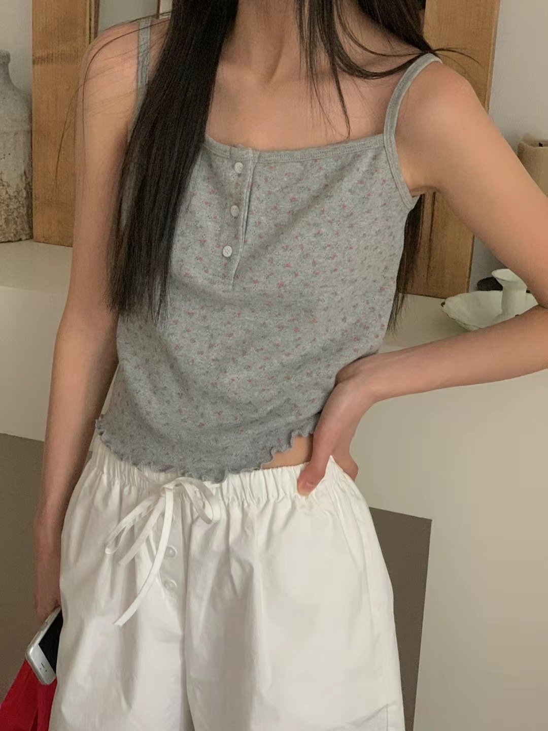 OBE直郵韓國代購㊣女裝新品人氣25春夏休閑熱賣推薦吊帶背心OBE吊帶/背心