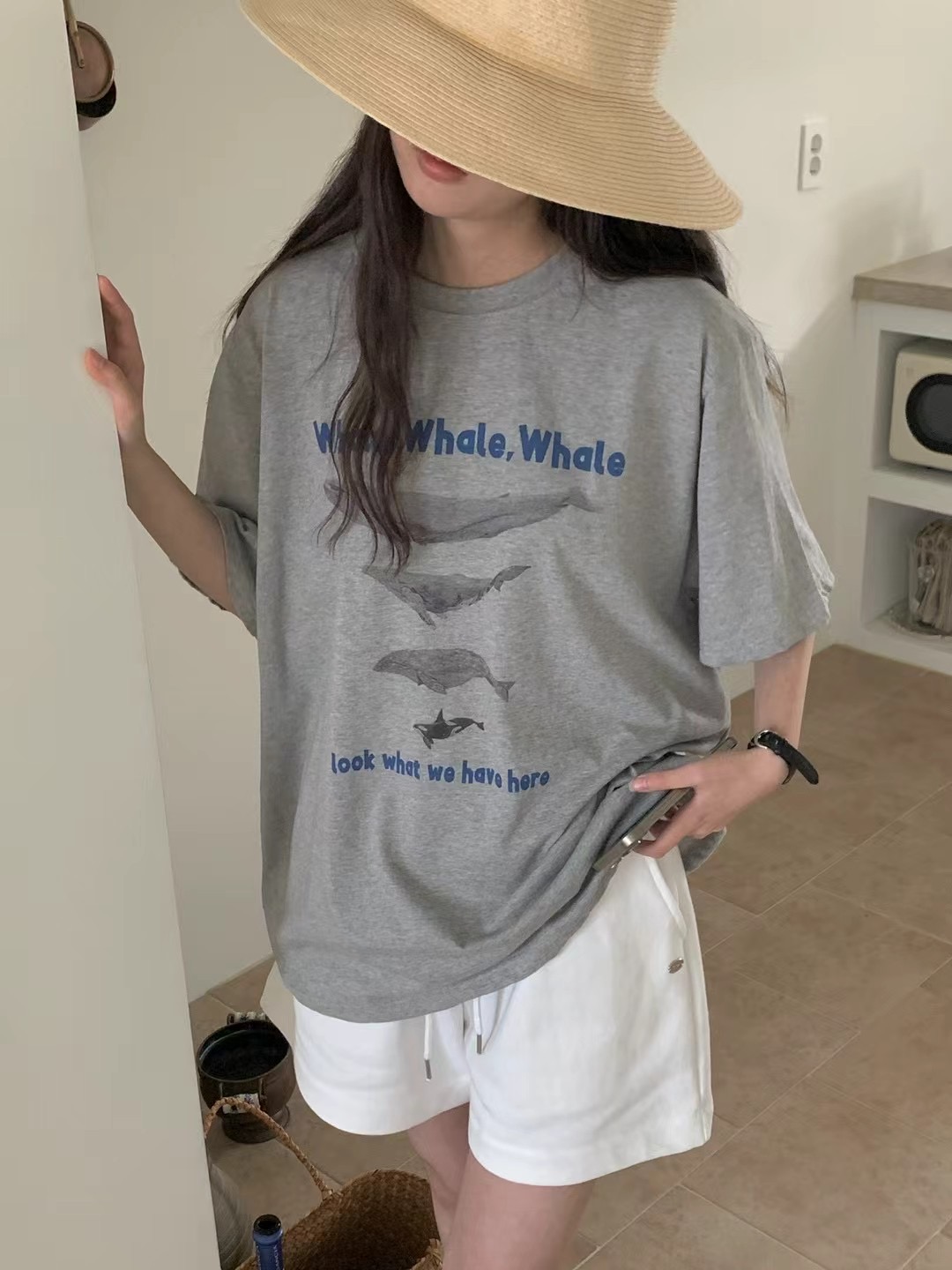 OBE韓國㊣直郵東大門代購女裝新款熱賣25春夏推薦人氣時尚T恤OBET恤圖色2