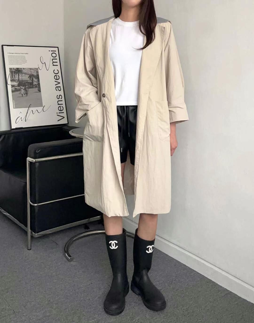 MINK DESIGN韓國直郵㊣女裝新品人氣休閑推薦25春夏長款風衣MINK DESIGN長款風衣