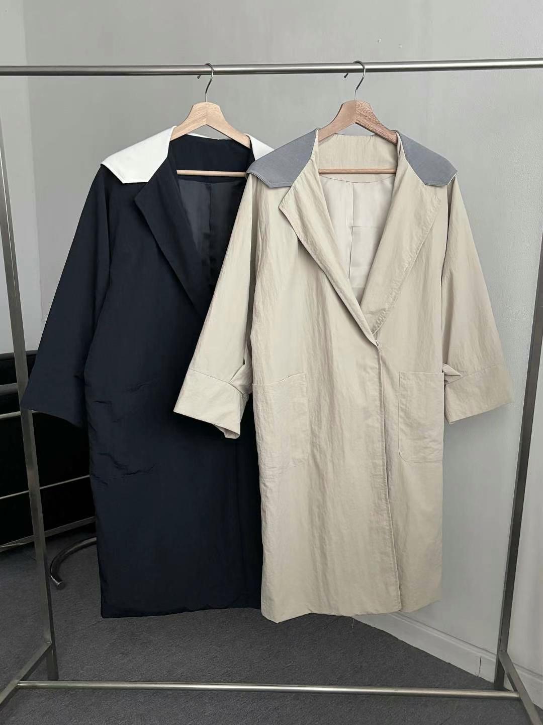 MINK DESIGN韓國直郵㊣女裝新品人氣休閑推薦25春夏長款風衣MINK DESIGN長款風衣