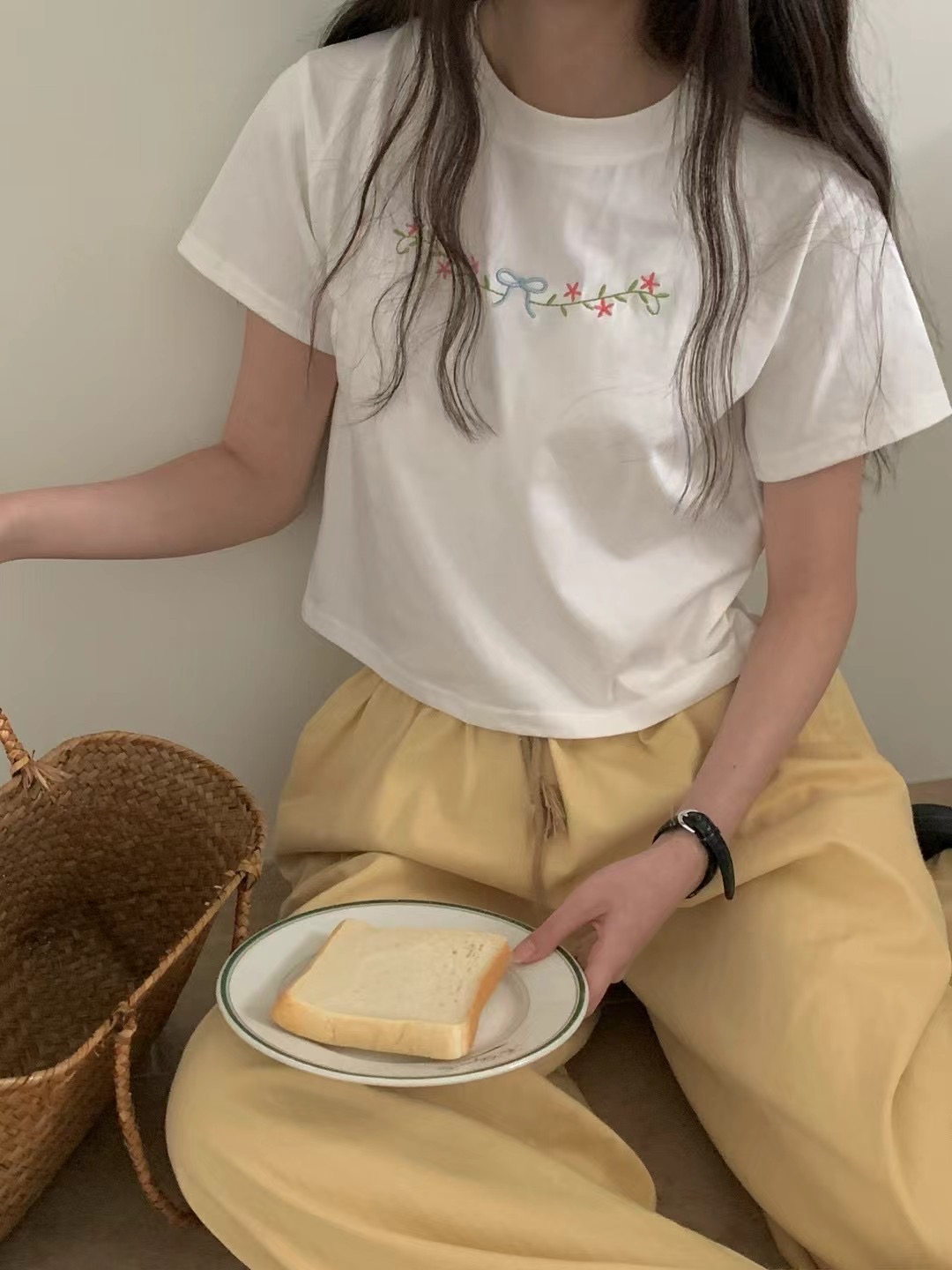 OBE韓國直郵㊣女裝新品推薦25春夏人氣時尚休閑熱賣T恤OBET恤