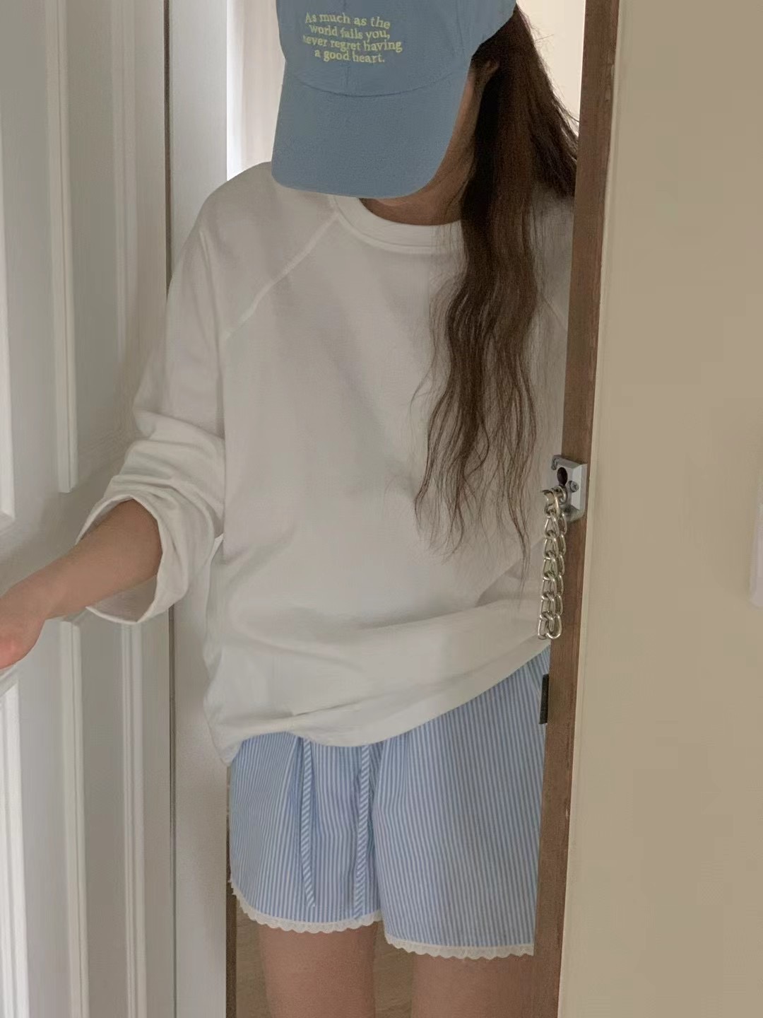 OBE韓國直郵㊣女裝新款人氣推薦25春夏熱賣休閑時尚長袖T恤OBE長袖T恤